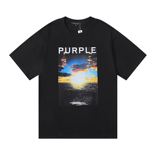 New Purple Short-Sleeve T-Shirt - Black