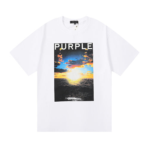New Purple Short-Sleeve T-Shirt - White