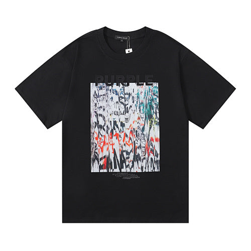 New Purple Short-Sleeve T-Shirt - Black