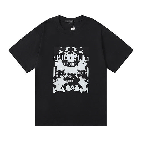 New Purple Short-Sleeve T-Shirt - Black