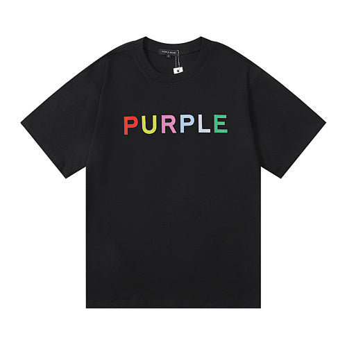 New Purple Short-Sleeve T-Shirt - Black