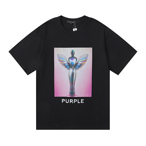 New Purple Short-Sleeve T-Shirt - Black