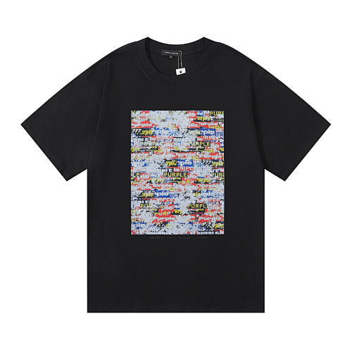 New Purple Short-Sleeve T-Shirt - Black