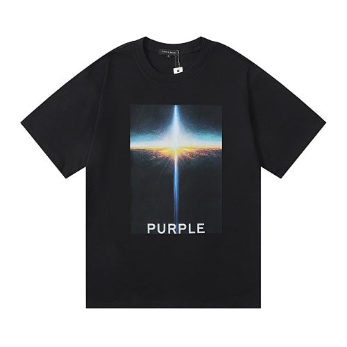 New Purple Short-Sleeve T-Shirt - Black