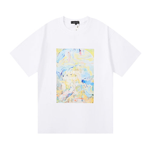 New Purple Short-Sleeve T-Shirt - White