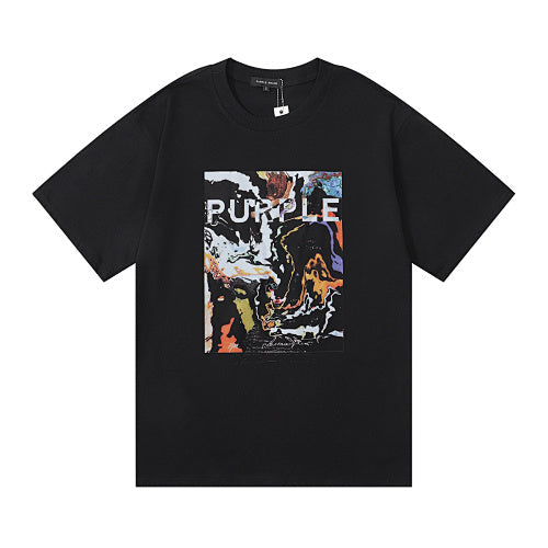 New Purple Short-Sleeve T-Shirt - Black