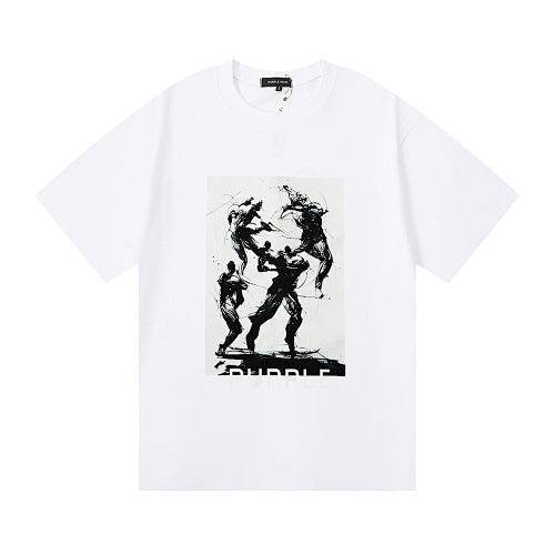 New Purple Short-Sleeve T-Shirt - White