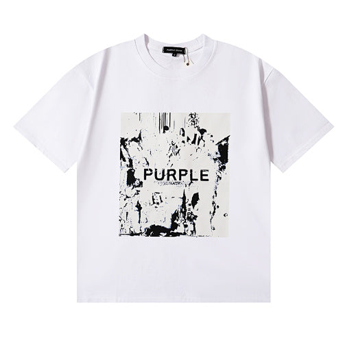 New Purple Short-Sleeve T-Shirt - White