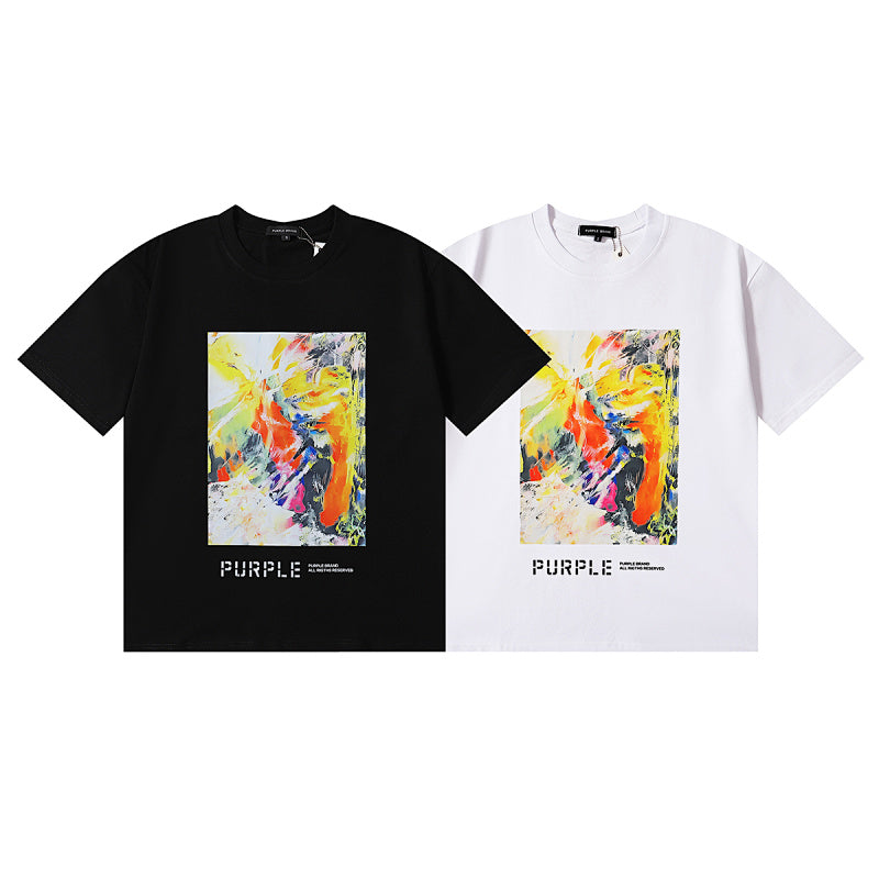 New Purple Short-Sleeve T-Shirt - Black