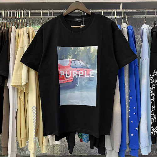 New Purple Short-Sleeve T-Shirt - Black