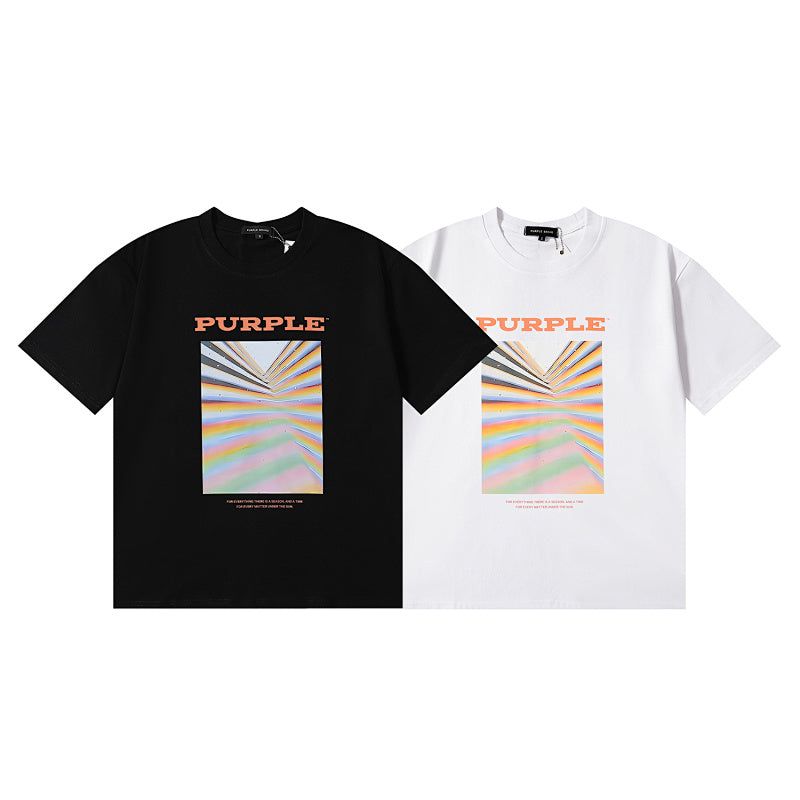 New Purple Short-Sleeve T-Shirt - Black