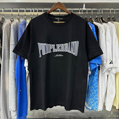 New Purple Short-Sleeve T-Shirt - Black
