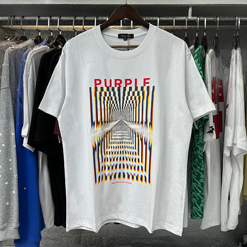 New Purple Short-Sleeve T-Shirt - White