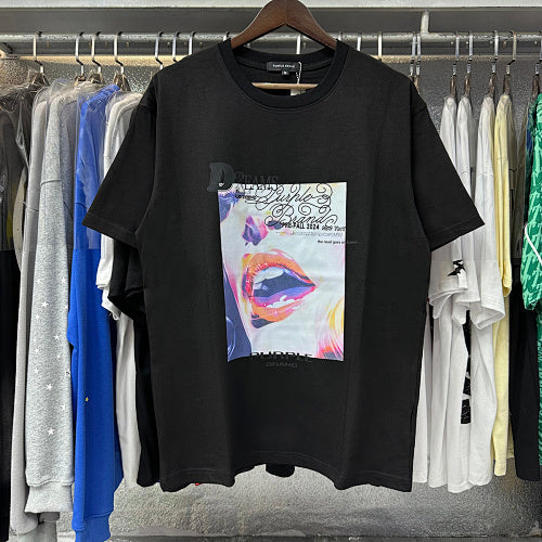 New Purple Short-Sleeve T-Shirt - Black