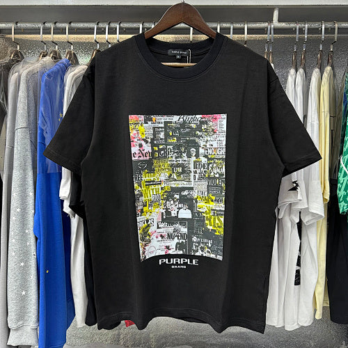 New Purple Short-Sleeve T-Shirt - Black