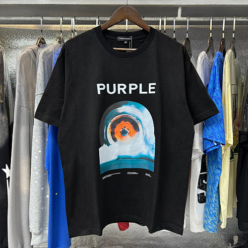 New Purple Short-Sleeve T-Shirt - Black