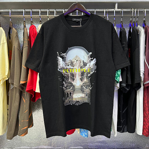 New Purple Short-Sleeve T-Shirt - Black