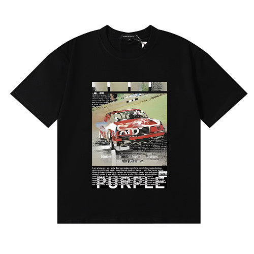 New Purple Short-Sleeve T-Shirt - Black
