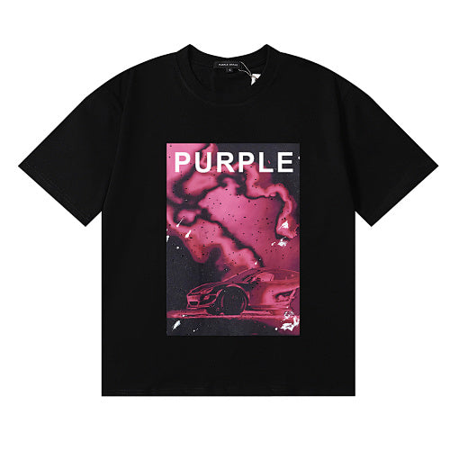 New Purple Short-Sleeve T-Shirt - Black