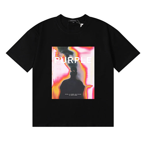 New Purple Short-Sleeve T-Shirt - Black