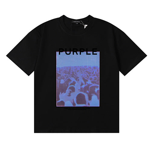 New Purple Short-Sleeve T-Shirt - Black