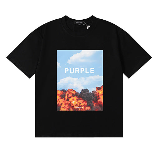 New Purple Short-Sleeve T-Shirt - Black