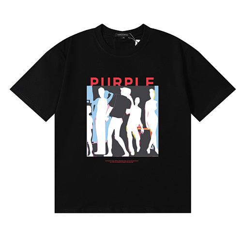 New Purple Short-Sleeve T-Shirt - Black