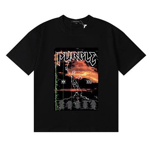 New Purple Short-Sleeve T-Shirt - Black
