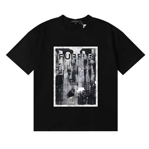 New Purple Short-Sleeve T-Shirt - Black