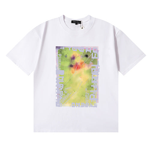 New Purple Short-Sleeve T-Shirt - White