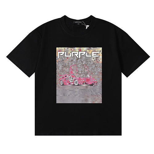 New Purple Short-Sleeve T-Shirt - Black
