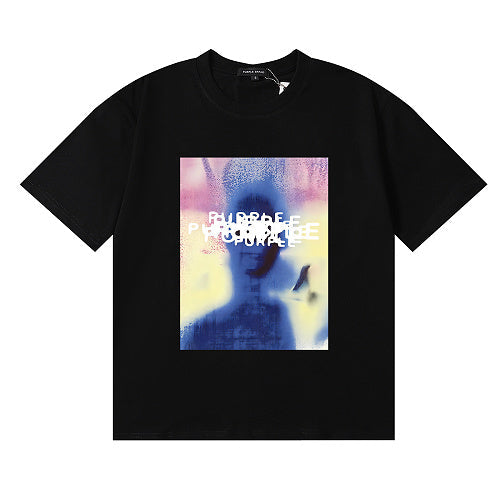 New Purple Short-Sleeve T-Shirt - Black
