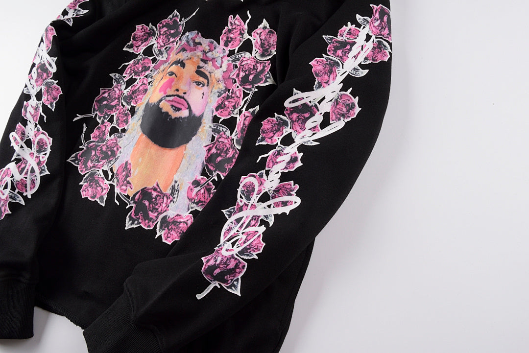 ASAP ROCKY 合作款 YAMS DAY VLON Hoodie 嘻哈说唱 人像套头卫衣 - view 4
