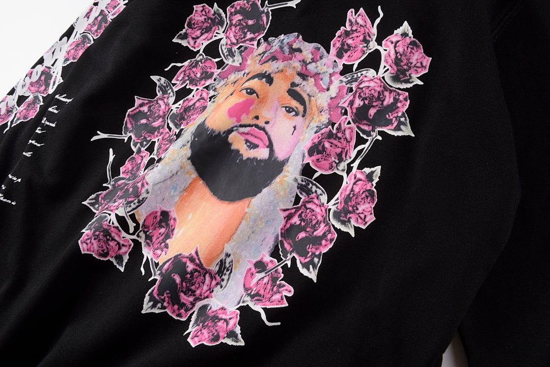 ASAP ROCKY 合作款 YAMS DAY VLON Hoodie 嘻哈说唱 人像套头卫衣 - view 10