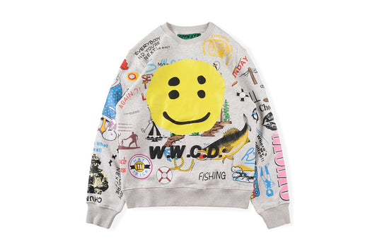 Kanye 菲董同款 CPFM.XYZ W.W.C.D.立体笑脸多元素男女套头卫衣 - view 9