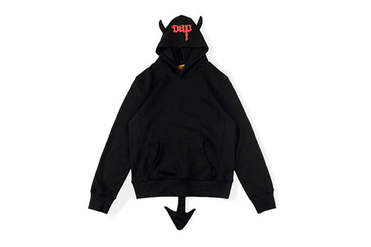 Trippie Redd Demons At Play Black hoodie 牛角尾巴恶搞卫衣 - view 9