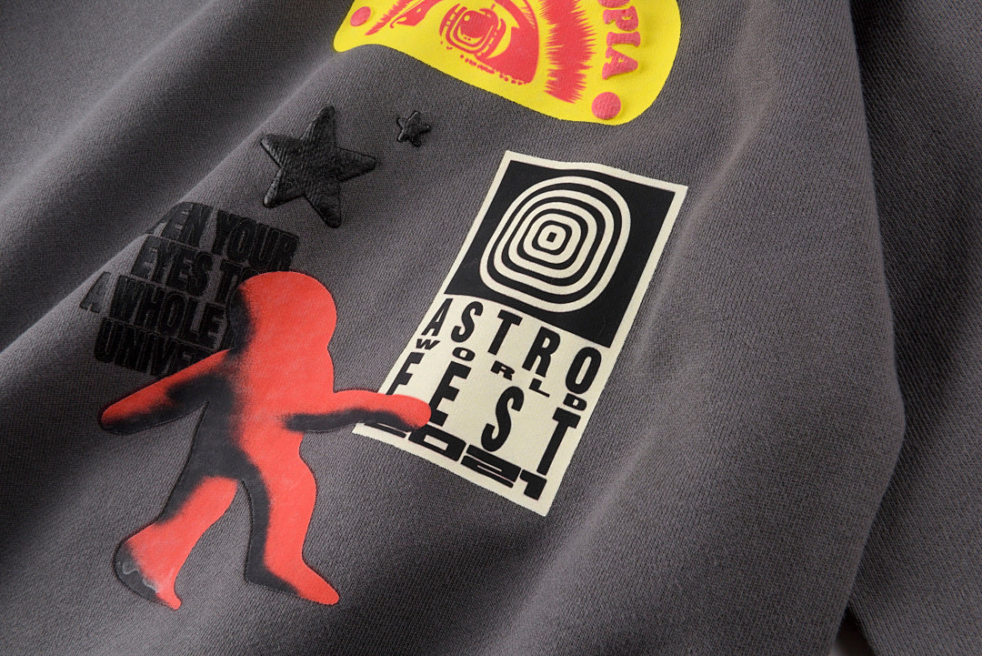 Travis Scott ts Astrofest Cactus Jack Hoodie 巡演音乐节卫衣 - view 7