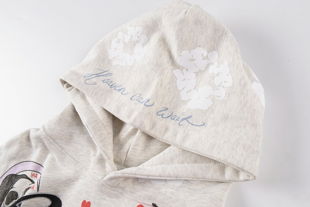 明星同款 Aged Graffiti Hoodie INS同款重工手绘涂鸦套头卫衣 - view 4