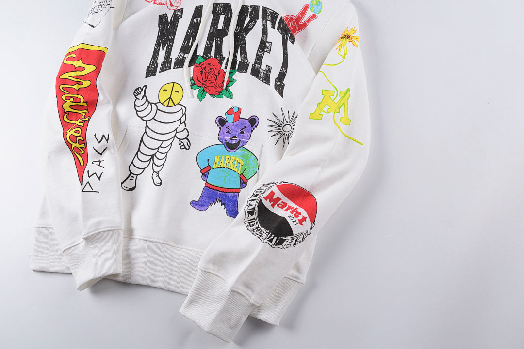 SMILEYR MARKET MOSAIC HOODIE图案印花秋冬百搭卫衣 - view 3
