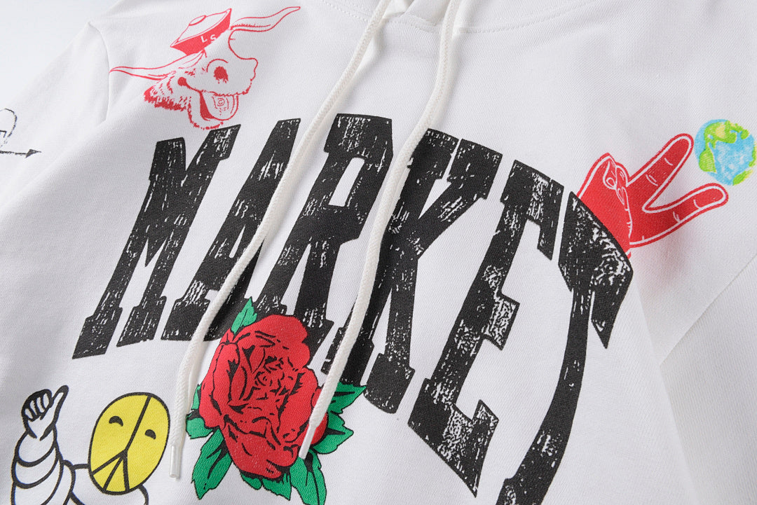 SMILEYR MARKET MOSAIC HOODIE图案印花秋冬百搭卫衣 - view 5