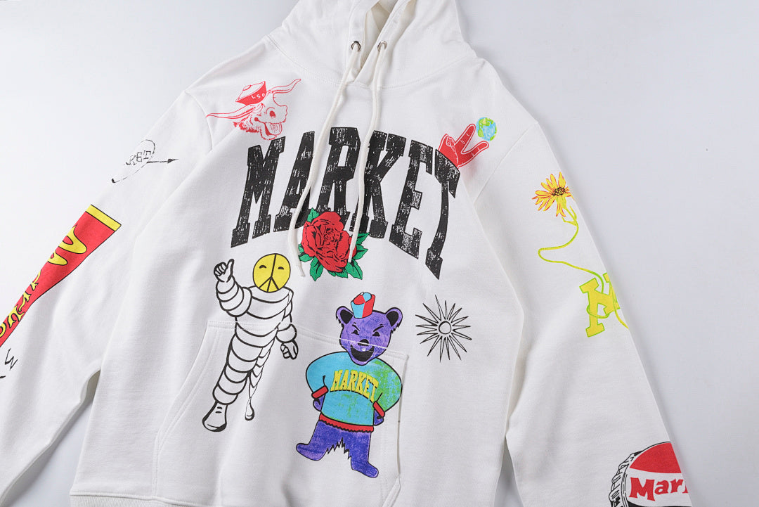 SMILEYR MARKET MOSAIC HOODIE图案印花秋冬百搭卫衣 - view 6