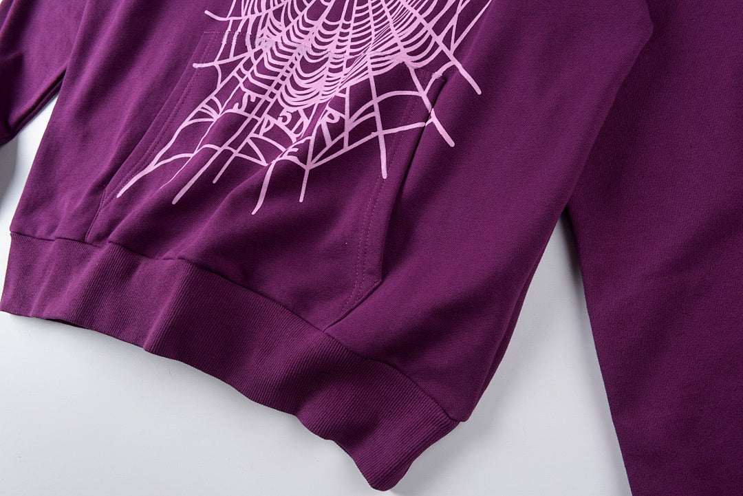 蜘蛛网明星同款Sp5der 555555 Swarovski Hoodie闪片连帽卫衣 - view 7