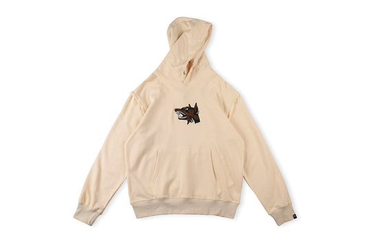 明星同款TUFF CROWD CREAM HOODIE狗头刺绣运动休闲男女卫衣 - view 13