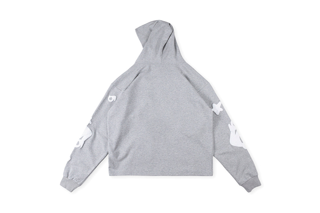 Sp5der 555555 Wed yellow star Hoodie pants香蕉黄男女卫衣短款 - view 8