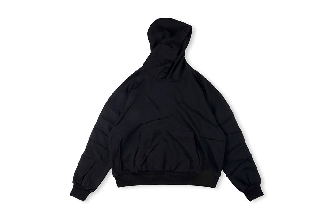Travis Scott hoodie美式复古皱褶结构设计感连帽卫衣 - view 9
