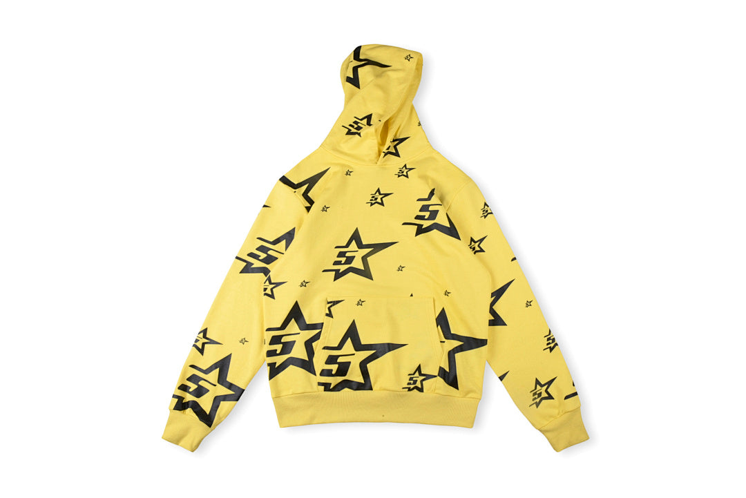 Sp5der YELLOW 5STAR ZIP HOODIE美式五角星logo纯棉卫衣 - view 8