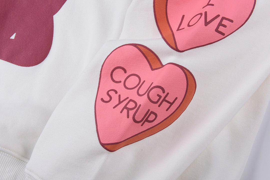 2024欧美潮That's A Awful Lot of Cough Syrup 爱心运动休闲卫衣 - view 5
