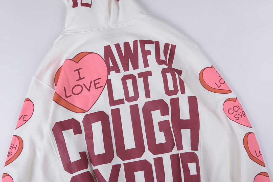2024欧美潮That's A Awful Lot of Cough Syrup 爱心运动休闲卫衣 - view 12
