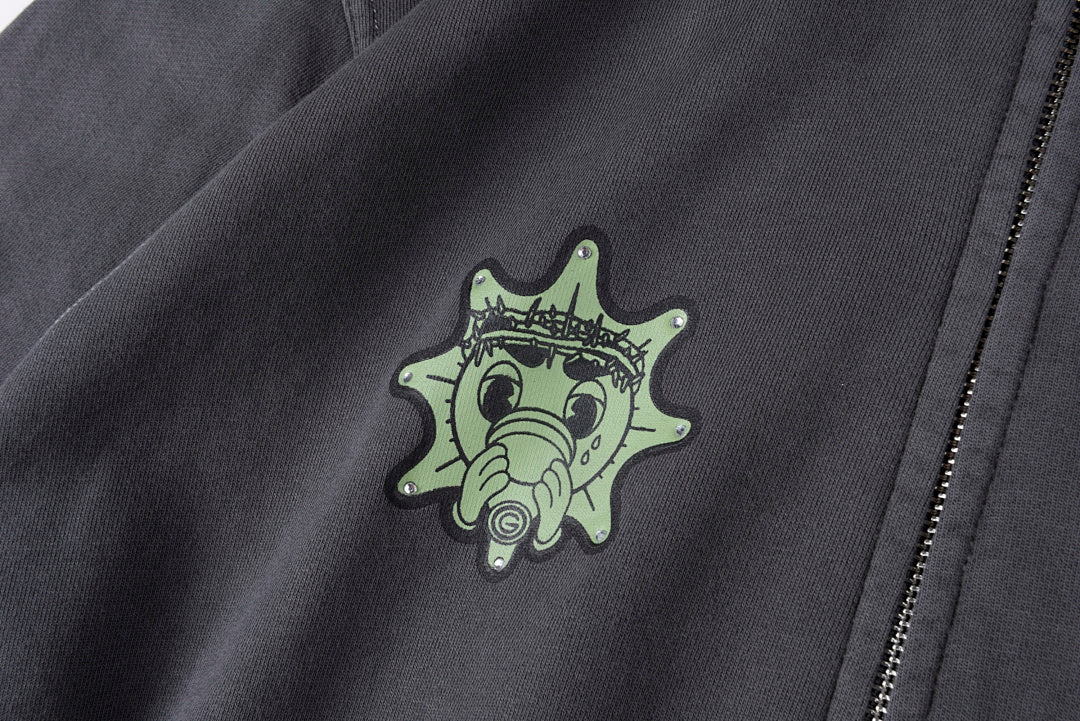 Glo Gang Renegades Full Zip Hoodie 卡通印花拉链连帽卫衣 - view 4