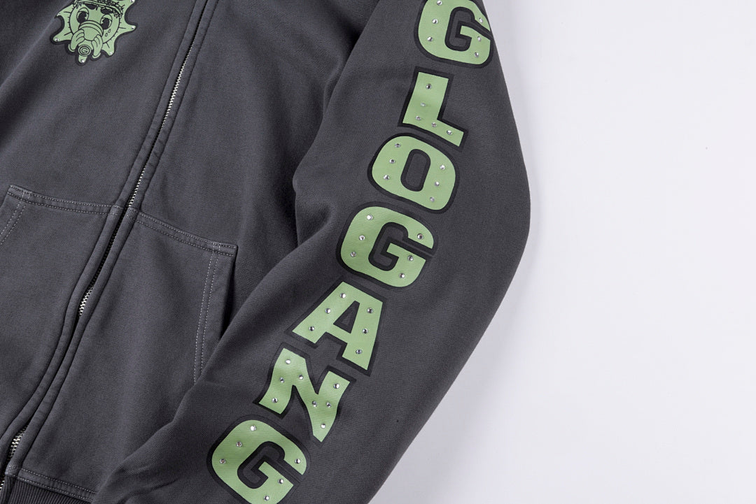 Glo Gang Renegades Full Zip Hoodie 卡通印花拉链连帽卫衣 - view 6